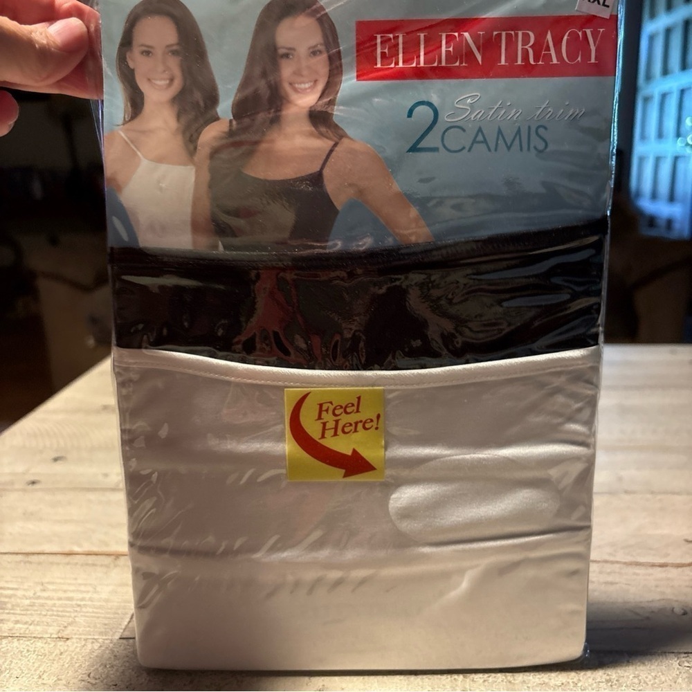 Ellen Tracey 2 Satin Trim Camis Women’s Sz XXL 20-22 Ultra Soft Natural Slimming - Picture 2 of 12